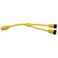 thumbnail image 4 of Marinco 153AY Marine Electrical Shore Power Y Adapter (50-Amp 125/250-Volt Locking Male to Double 30-Amp 125-Volt Locking Female with Sealing Collar System, Yellow), 4 of 4