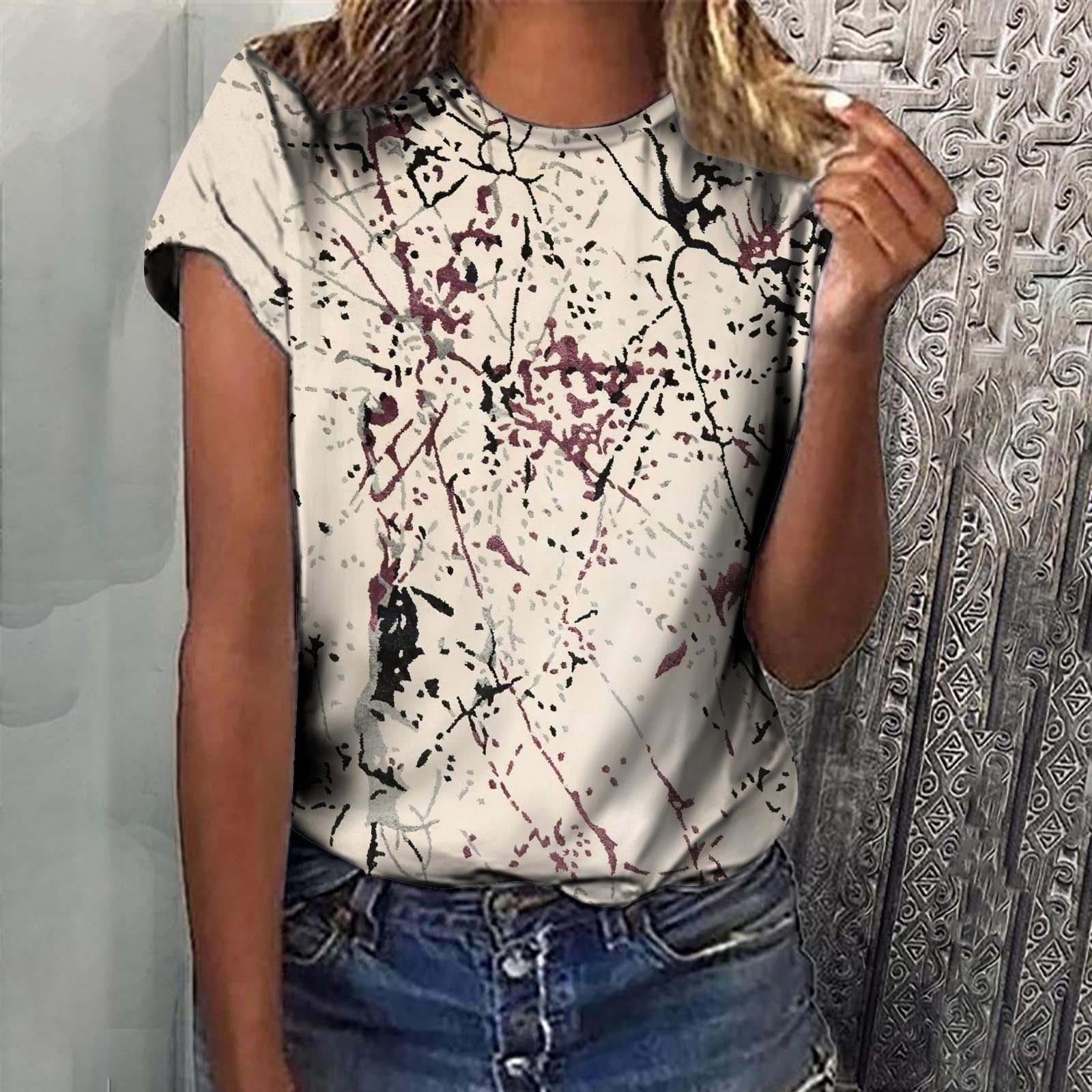 Lisgai Summer Shirts for Women 2023 Trendy,Tshirts Shirts for Women