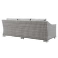 thumbnail image 4 of Modway Conway Sunbrella® Outdoor Patio Wicker Rattan Sofa in Light Gray Gray, 4 of 9