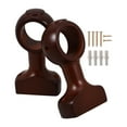 thumbnail image 3 of Tnarru 2 Pieces Curtain Rod Bracket Wall Mount Wood Decorative with Random Color Screw Accessory Ornament Multifunctional Heavy Duty Red Brown, 3 of 8
