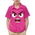 thumbnail image 2 of Piuwrlz Hot Pink Short Shirts Sleeve Toddler Boys Graphic polo Pocket Pullover T Shirts Hot Pink Size 3 Years, 2 of 9