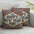 thumbnail image 3 of GOSMITH  Wordart Happy New Year Home Decorative  Pillow Covers, 3 of 5