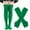 Green, variant on IWRICH Women's Christmas Striped Rainbow Knee High Socks Long Knitted Arm Warmers Finger Less Gloves Sets White
