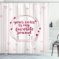 thumbnail image 1 of Ambesonne Love Shower Curtain, Hearts Lines Romantic, 69"Wx84"L, Pink Red Blush, 1 of 3