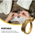 thumbnail image 4 of 4pcs Braided Ring Braided Knitting Rings Yarn Guide Metal Knitting Ring Adjustable Knitting Ring Yarn Holder Vintage Decor Professional Knitting Ring Alloy Accessories Crochet, 4 of 5