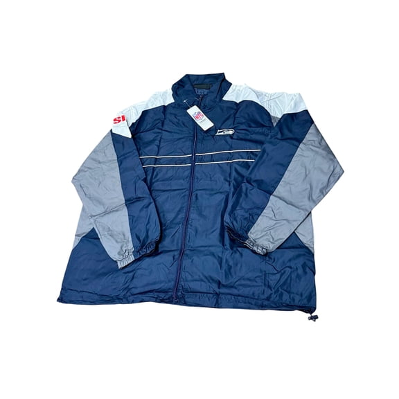 NFL Seahawks Color-Blocked Lightweight Zip-Up Jacket, Men's 2XL
