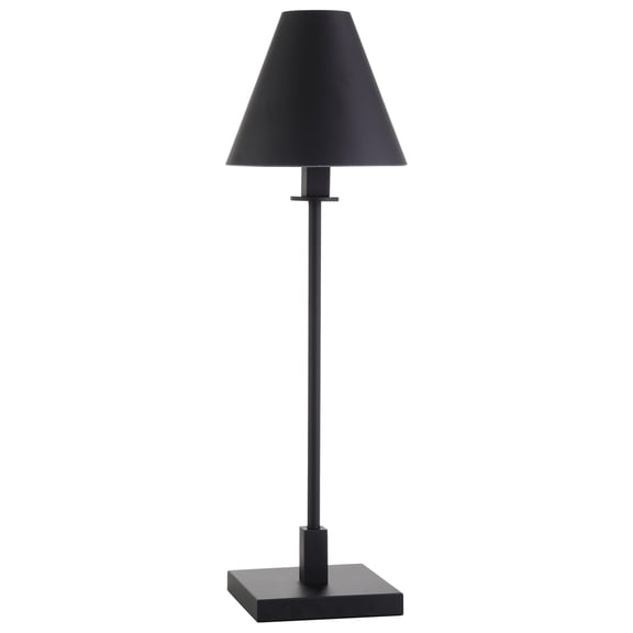 Evelyn&Zoe Clement 28" Modern Metal Table Lamp with Blackened Bronze Cone Metal Shade