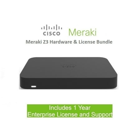 Cisco Meraki Z3 Firewall Teleworker Gateway w/ 802.11ac Wave 2 Includes 1 Year Enterprise
