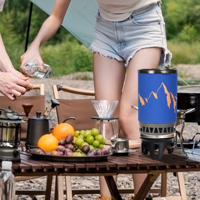 LJNYFDC Ensemble de Support de Réchaud de Camping Étanche pour l'Extérieur, Conception Ajustable Coupe-Vent, Efficacité Thermique Améliorée, Réutilisable, Portable, Idéal pour le Camping et la Cuisine en Plein Air, Durable et Pratique