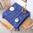 thumbnail image 2 of Math Equations Physics Diagrams Blue Pattern Square Tablecloth,Waterproof Square Table Cover,Wipeable Spillproof Washable Table Cover for Home Kitchen Party Decor 42"X42"(107x107cm), 2 of 6