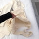 thumbnail image 2 of Bolso de playa de ganchillo para mujer, bolso de viaje informal, bolso grande de compras (blanco) Sywqhk Para Estrenar, 2 of 5