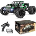 thumbnail image 1 of HAIBOXING 1:18 Scale All Terrain RC Car 18859, 36 KPH High Speed 4WD Electric Vehicle with 2.4 GHz Remote Control, Two Rechargeable Batteries (Green), 1 of 5