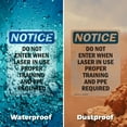 thumbnail image 5 of (2 Pack) Do Not Enter When Laser In Use OSHA Notice Sign 18 Inch X 24 Inch Vinyl Label Decal Sticker Weather Resistant, UV Protected for Workplace, Business, and Construction Site, Made, 5 of 7