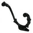 thumbnail image 4 of Set Of 3 Forged Cast Iron Black French Scroll Art Double Hooks Wall Coat Hangers, 4 of 8
