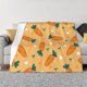 thumbnail image 1 of Fotbe Love Carrot Manta de Franela con Estampado, Manta Ultrasuave para Cama, Sofá, Auto, Hipoalergénica y Antibolitas-50"x40", 1 of 6