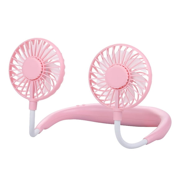 RoamHome Electric Portable Neck Fan Earphone Design, Wearable Small Fans USB Rechargeable Battery Powered Bladeless, Personal Cooling Mute Fan That Blows Cold Air (pink)