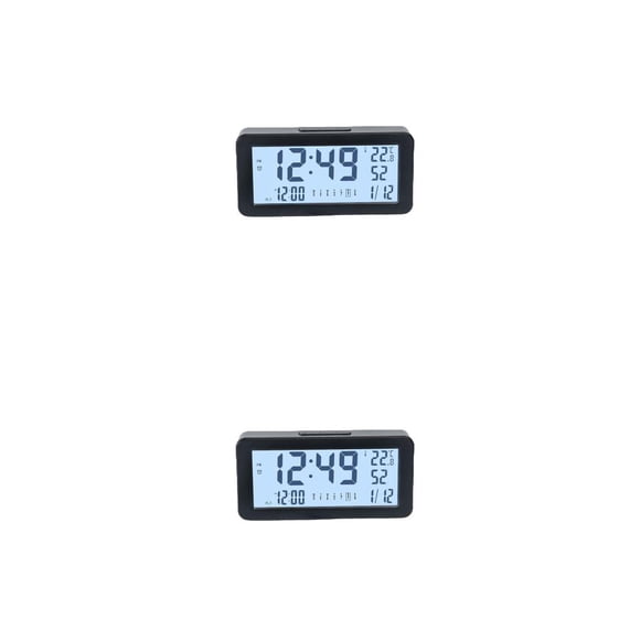 Bewildely Reloj Digital pantalla retroiluminada decoración de relojes de luz nocturna pantalla grande recargable dormitorio accesorios de sala