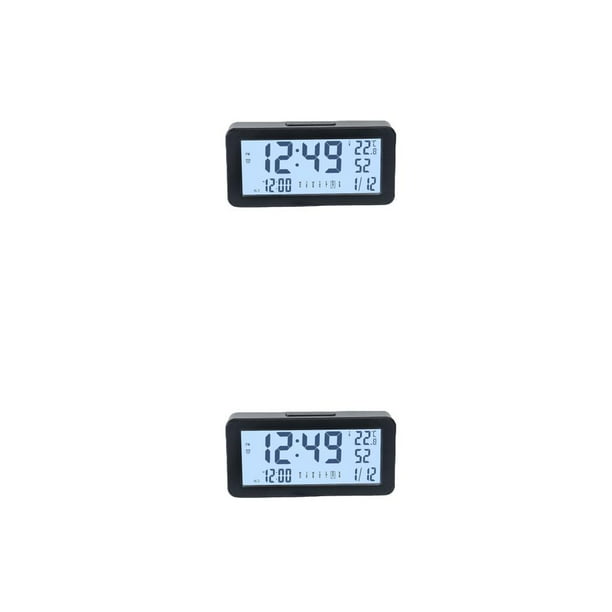 Reloj Digital Injueey rectangular pantalla retroiluminada color Negro/Blanco