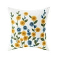 thumbnail image 1 of DEBGFS Spring Botanical Floral Embroidered Cushion Cover American Country Style Pillowcase Cotton Square Decorative Pillows for Sofa,C, 1 of 5