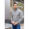 thumbnail image 3 of COOFANDY Mens Casual Slim Fit Knitted Pullover Sweatshirt Long Sleeve Basic Stand Collar Design, 3 of 16
