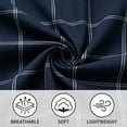 thumbnail image 3 of LANBAOSI Mens Pajamas Set Short Sleeve Button Down Shirts and Plaid PJ Shorts 2pc Soft Lounge Sleepwear Set(Navy Plaid,M), 3 of 11