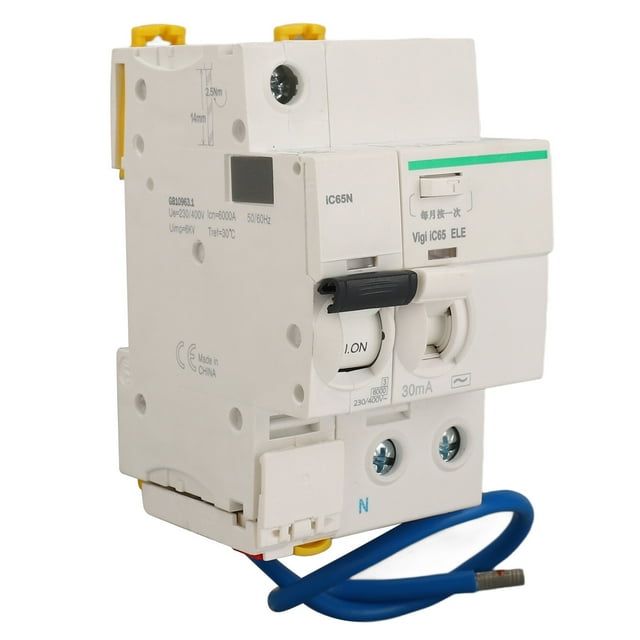 1P+N Air Switch, IC65N Circuit Breaker Safe AC230V 400V Overload Protection For Power Distribution 10A