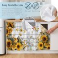 thumbnail image 5 of Sunflowers Cabinet Curtains for Kitchen 35"W x 35"L, Spring Daisy Floral Butterfly Dragonfly White Wood Grain Laundry Sink Cabinets Magic Tape Short Curtain Privacy Panel for Bathroom Vanity Cabinets, 5 of 9