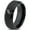 Black Bevel Tungsten, variant on Tungsten Bird Watching Aves Band Ring 8mm Men Women Comfort Fit Black Dome Polished