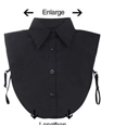 thumbnail image 1 of Mialoley Ladies Fake Lapel Collar Monochrome Button Decoration Detachable Fake Collar, 1 of 2