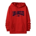 thumbnail image 5 of Yindaity Hoodies for Men & Women, Long-Sleeve Oversize Pullover Stylish Solid Color Streetwear (Red,3XL), 5 of 5