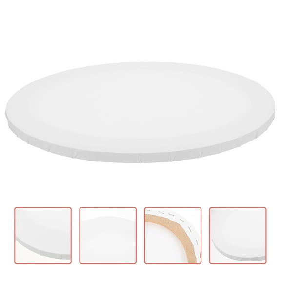 PAMINGONO 1Pcs Large Oval Canvas 41X31X1.5in White Wooden Diy Art Tool For Beginners