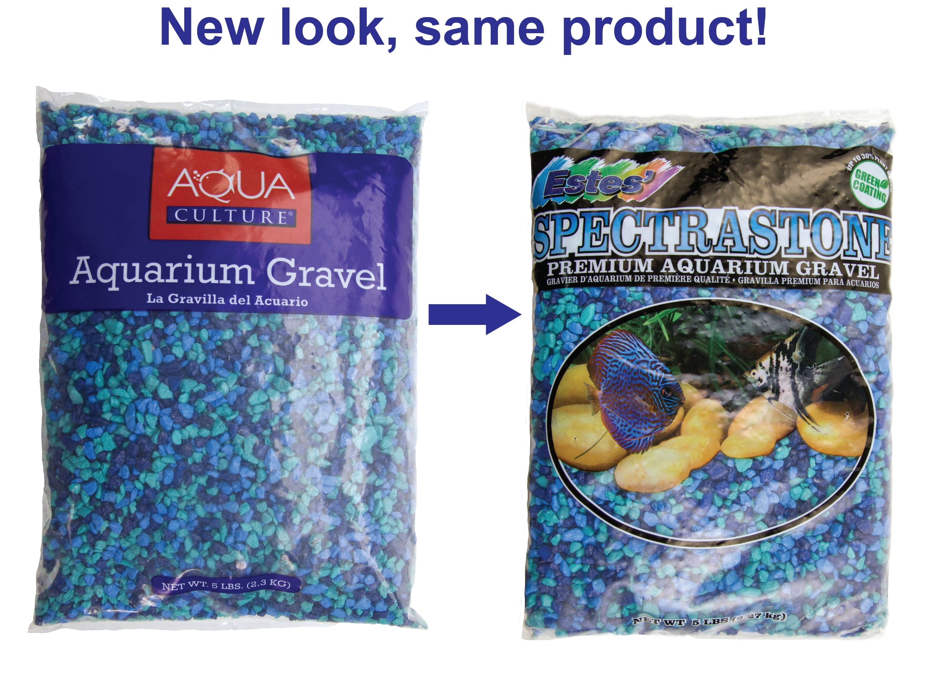 (2 pack) Blue Jean Aquarium Gravel 5 Lb Bag