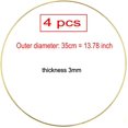 thumbnail image 2 of JZK 4 x Large Gold Metal Hoops for Crafting 35cm Macrame Rings Metal Rings for Craft 14 inch Dream Catcher Hoops, Floral Wreath Ring, Wall Hanging Decor, 2 of 8