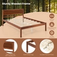 thumbnail image 4 of Infans Full Size Wooden Platform Bed Frame with Headboard Mattress Foundation Walnut, 4 of 7