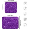 thumbnail image 3 of GZHJMY Purple Glitter Texture (6) Dish Drying Mat for Kitchen Counter,Super Quick Absorbent Composite Sponge Dish Drying Pad,Heat Resistant Non-Slip Rack Tableware Mat (16x18Inch)for Dishes Coffee M, 3 of 7