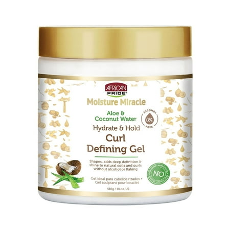African Pride Moisture Miracle Hair Curl Defining Gel 18 Oz. Pack of 3