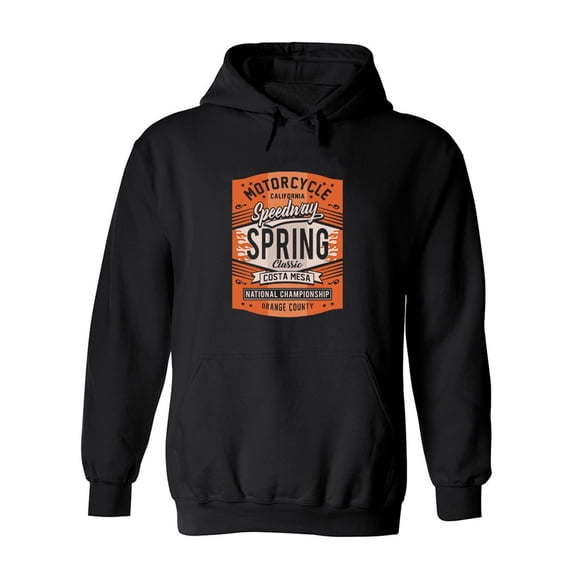 Motorcycle Speedway Spring Hoodie Men -Image by Shutterstock, Male XX-Large