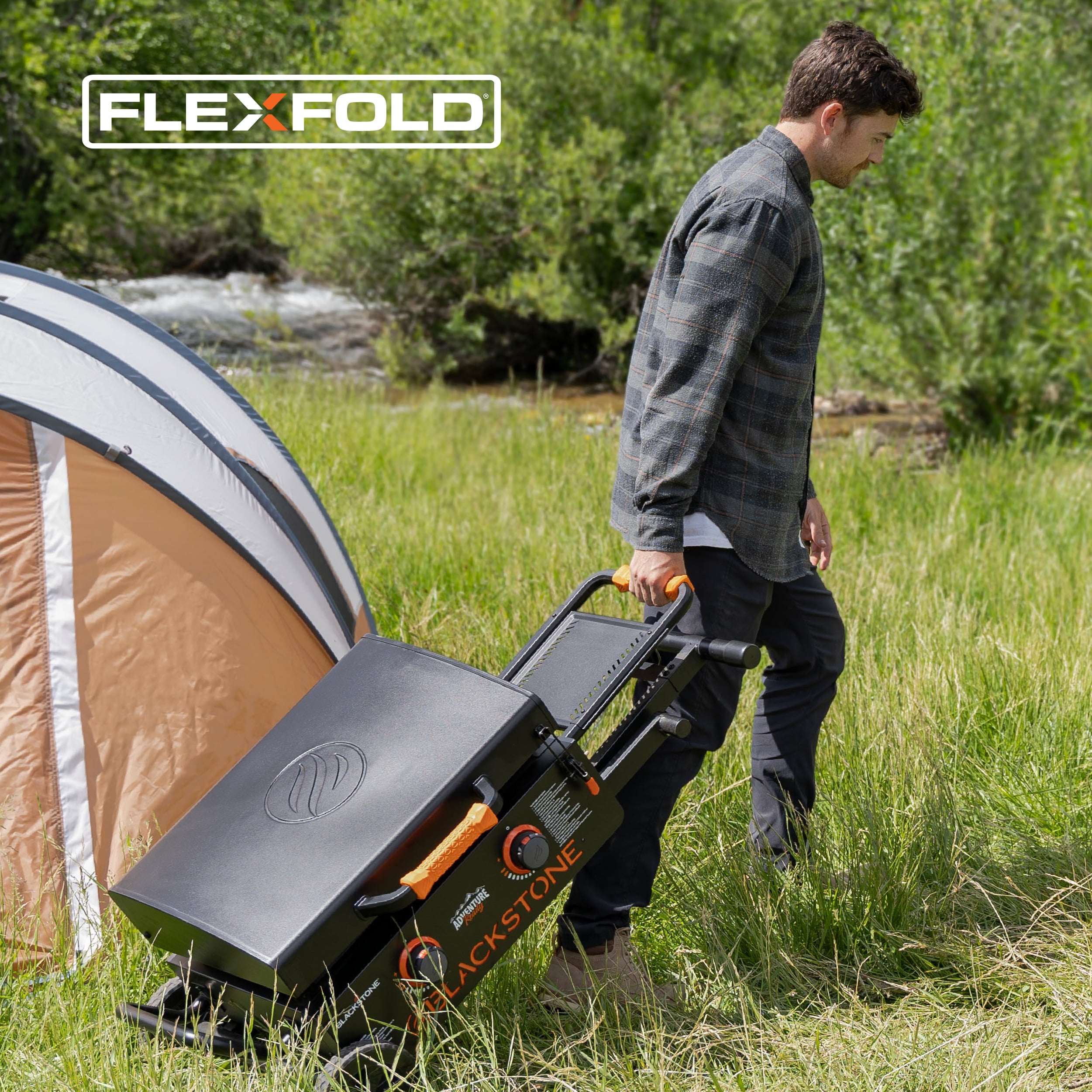 Blackstone Adventure Ready 2-Burner 22" Propane Omnivore Griddle with Flexfold Legs