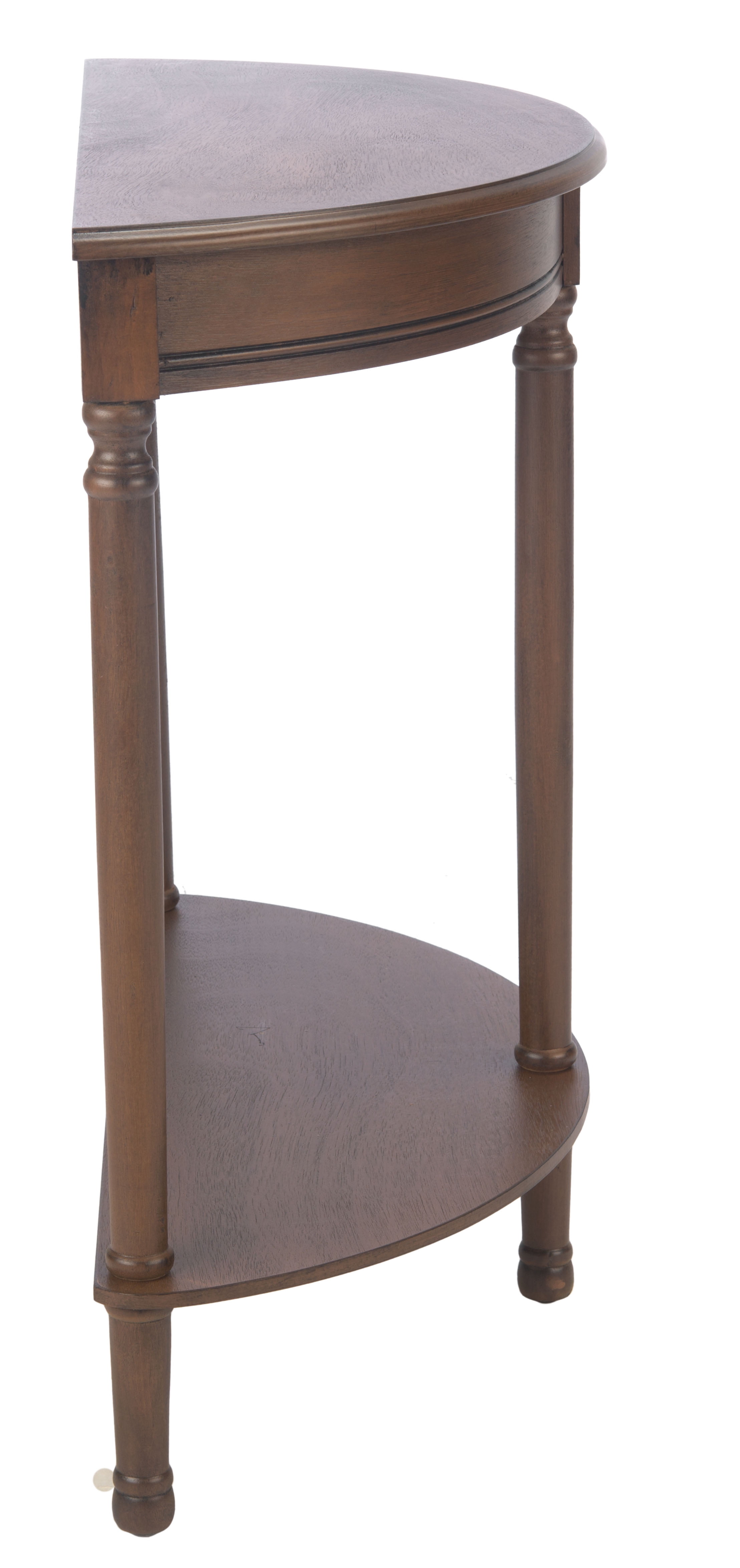 SAFAVIEH Tin.sley French Half Round Console Table, Brown (28 in. W x 11.8 in. D x 28 in. H)