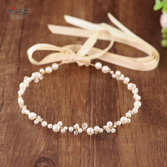 crativent Elegant Bridal Wedding Hair Accessories Not Easy To Fade For Women Flower Bride Pearl Exquisite