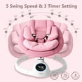 thumbnail image 5 of TouHeart Baby Swing, Electric Infant Rocker with Bluetooth & Remote, 5 Speeds, 10 Lullabies, Pink, 5 of 8