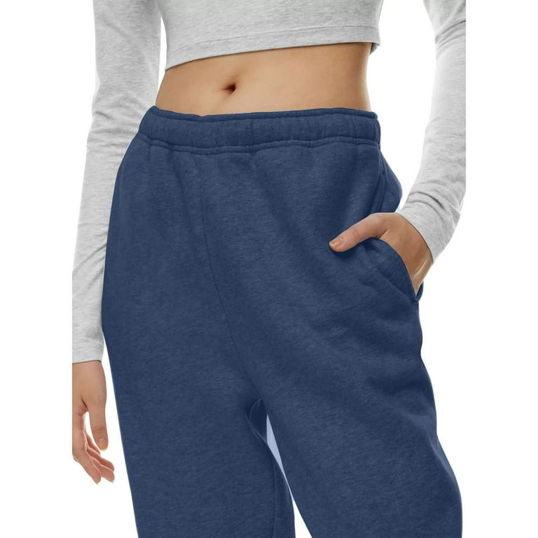 Fleece Joggers for Women Baggy Straight Leg Sweatpants Elastic High Waisted  Pants Fall Comfy Cinch Bottom Hiking Pants