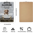 thumbnail image 2 of Fashion Clipboard, A4 Letter Size Wooden Decorative Clipboards, Cute Design, Low Profile Clip with Retractable Hanging Tab, Dachshund Bathtub Printed, Gift for Friends 12.5"x9", 2 of 6