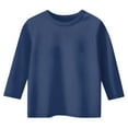 thumbnail image 4 of Hessimy Cotton Long Sleeve Tee Shirts Basic Crewneck T-Shirts for Boys/Girls/Toddlers Long-Sleeve T-Shirts(A142-Navy,12-13 Years), 4 of 5