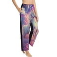 thumbnail image 6 of Salouo Colorful Cloud White Horse Print Women's Pajama Pants Casual Loose Sweatpants PJs Flowy Pants Drawstring Palazzo for Women Wide Leg Pants Lounge Pajama -Large, 6 of 8