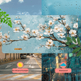 thumbnail image 5 of 1 Pcs 2D Flat License Plate Covers & Frames, White Magnolia For Decorative Front, Waterproof For Decoration Aluminum License Plate Covers & Frames Cover For Men Women, 12" X 6", 5 of 7