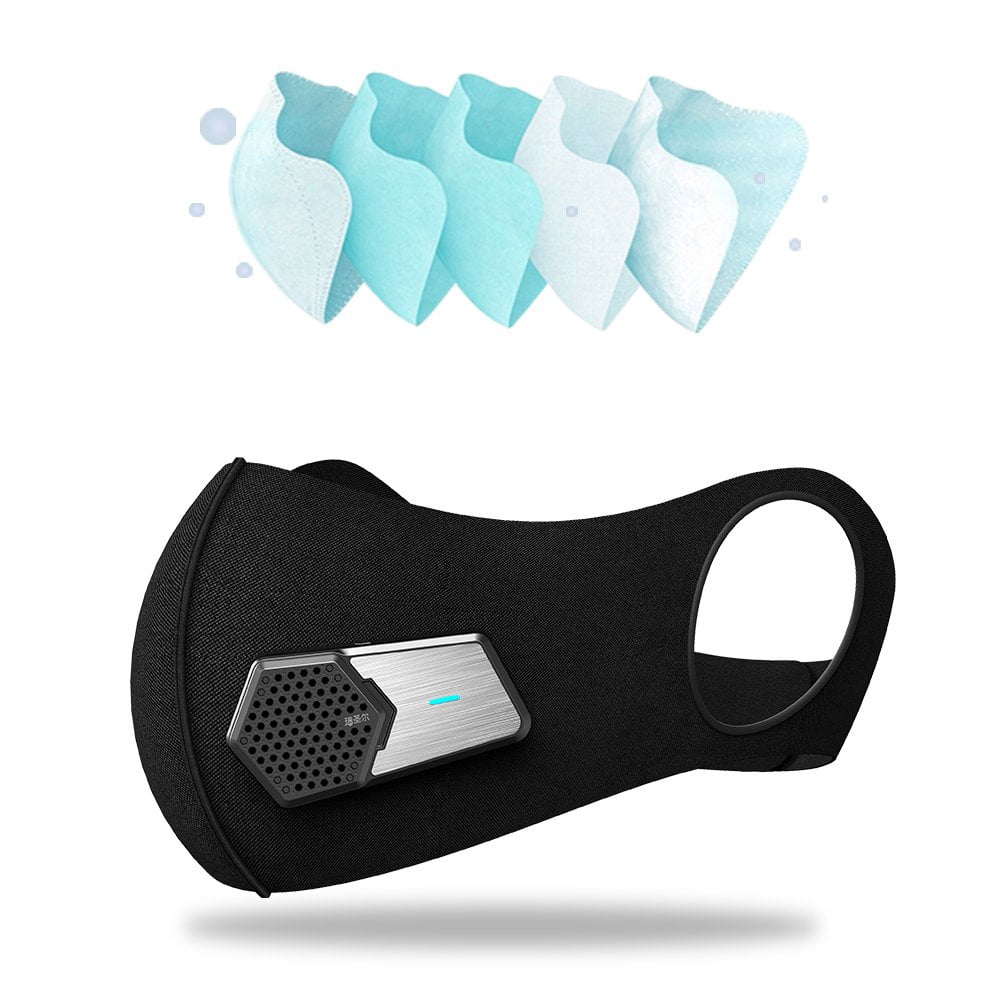 Personal Smart Electric Air Kn95 Face Mask,Reusable Wearable Air Kn95 Mask,With Fan for Air Supply, Used for Cycling,Running, Weeding, Outdoor Sports