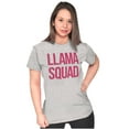 thumbnail image 3 of Llama Squad Save The Drama Alpaca BFF Womens Slim Fit Graphic Tee Brisco Brands S, 3 of 5