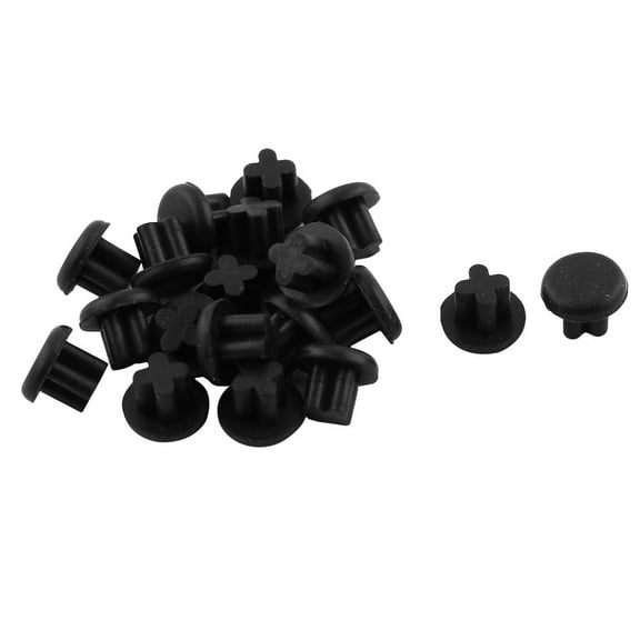 Smartphone Rubber 3.5mm Earphone Jack Anti Dust Ear Stopper Black 20pcs