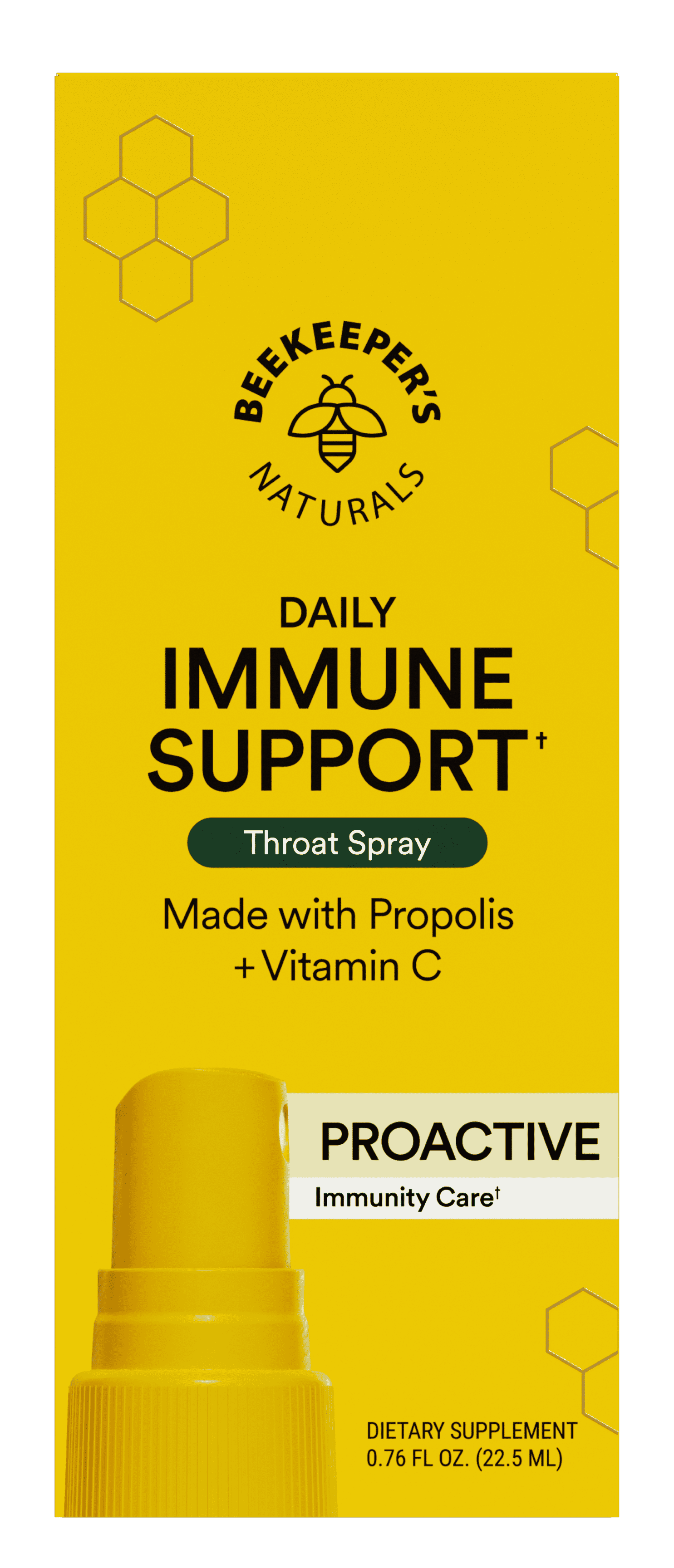 (6 pack) Beekeeper's Naturals Propolis Spray for Immune Support and Throat Relief with Vitamin C, 0.76 fl oz